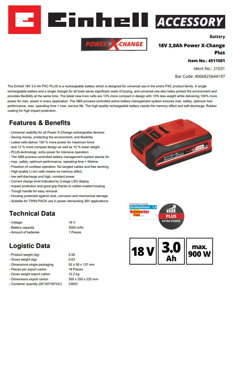 Batterie 3ah 18v - Einhell