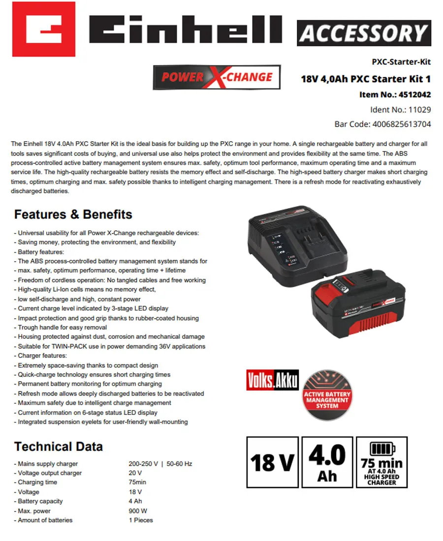 Guide to Einhell 18V Power Tool Battery Charging Times