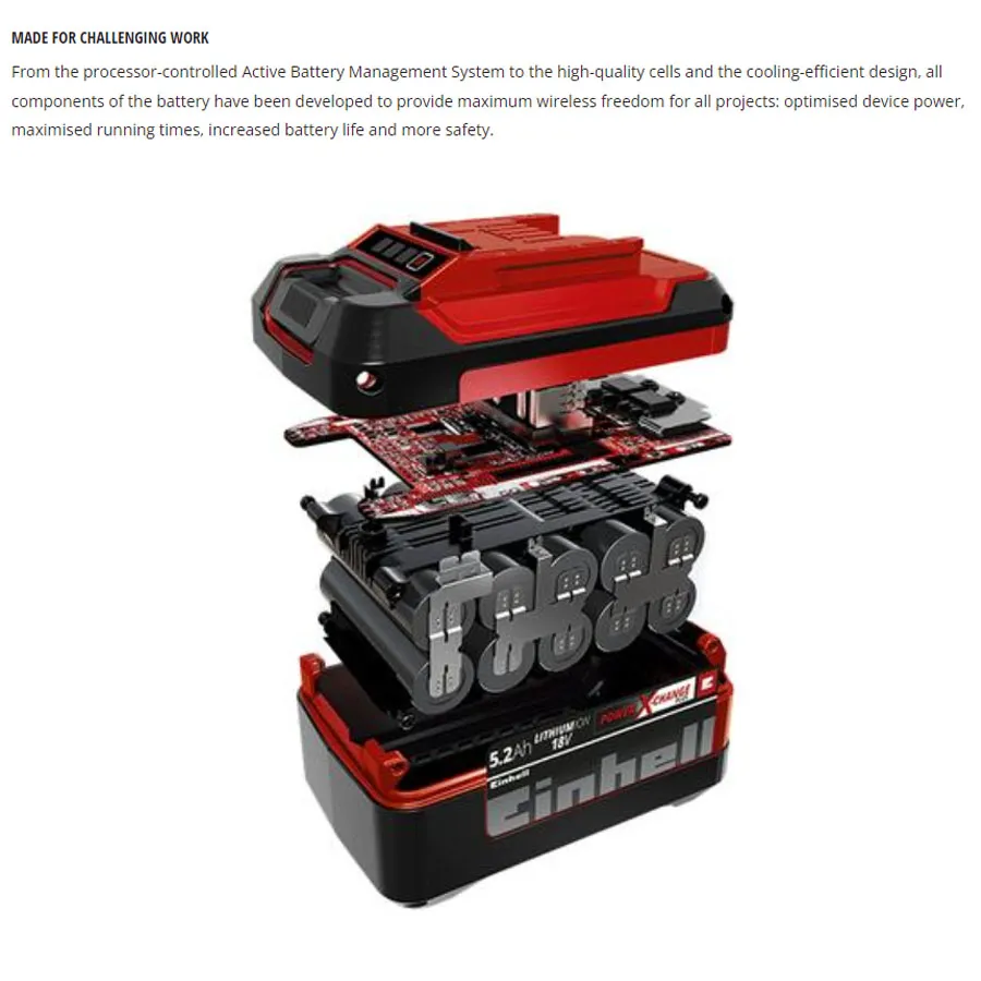 Einhell Batterie Power-X-CHANGE 18 V 5.2Ah