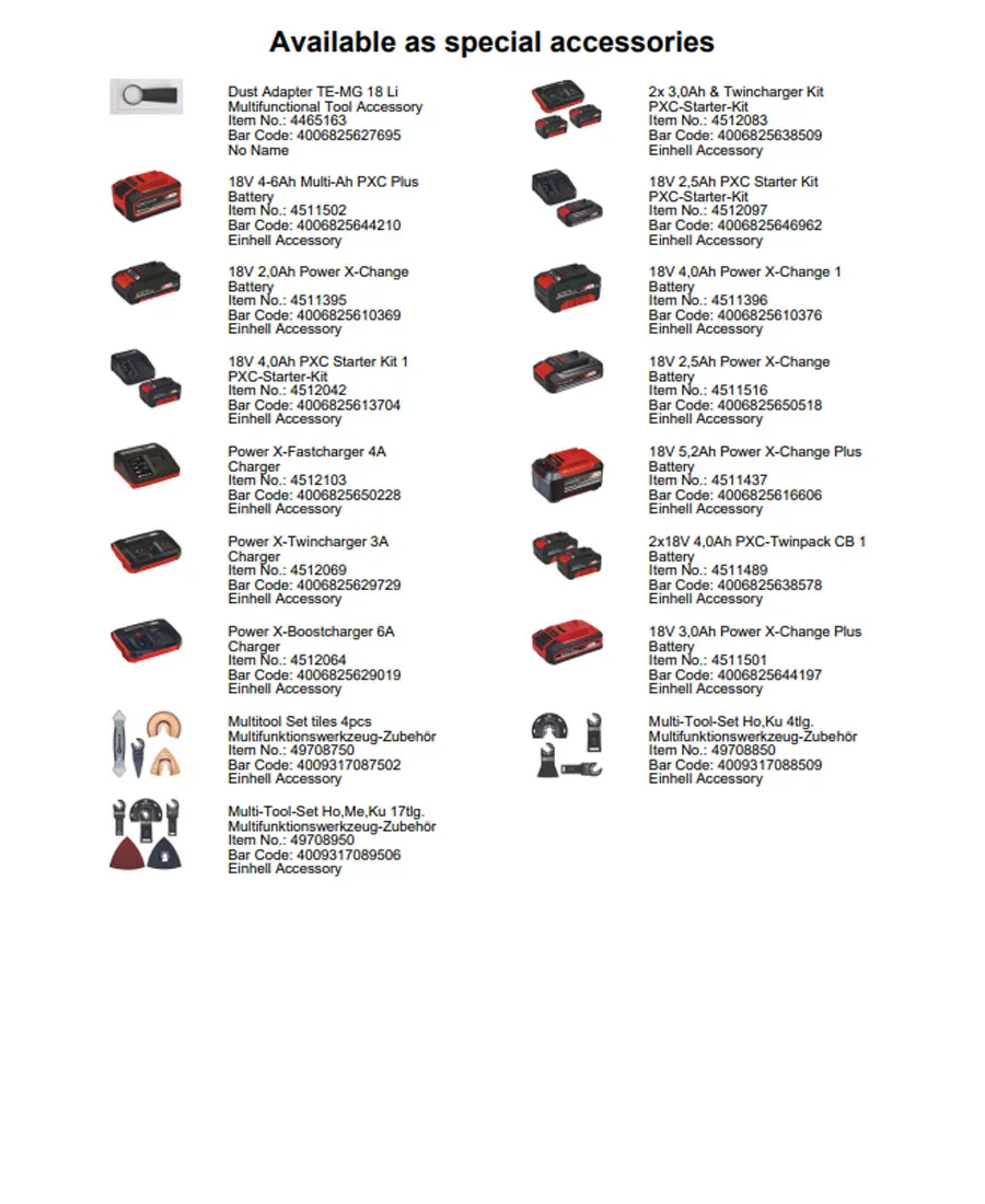 Einhell Power X-Change 2x 3Ah & Twincharger Kit 4512083 Batterie