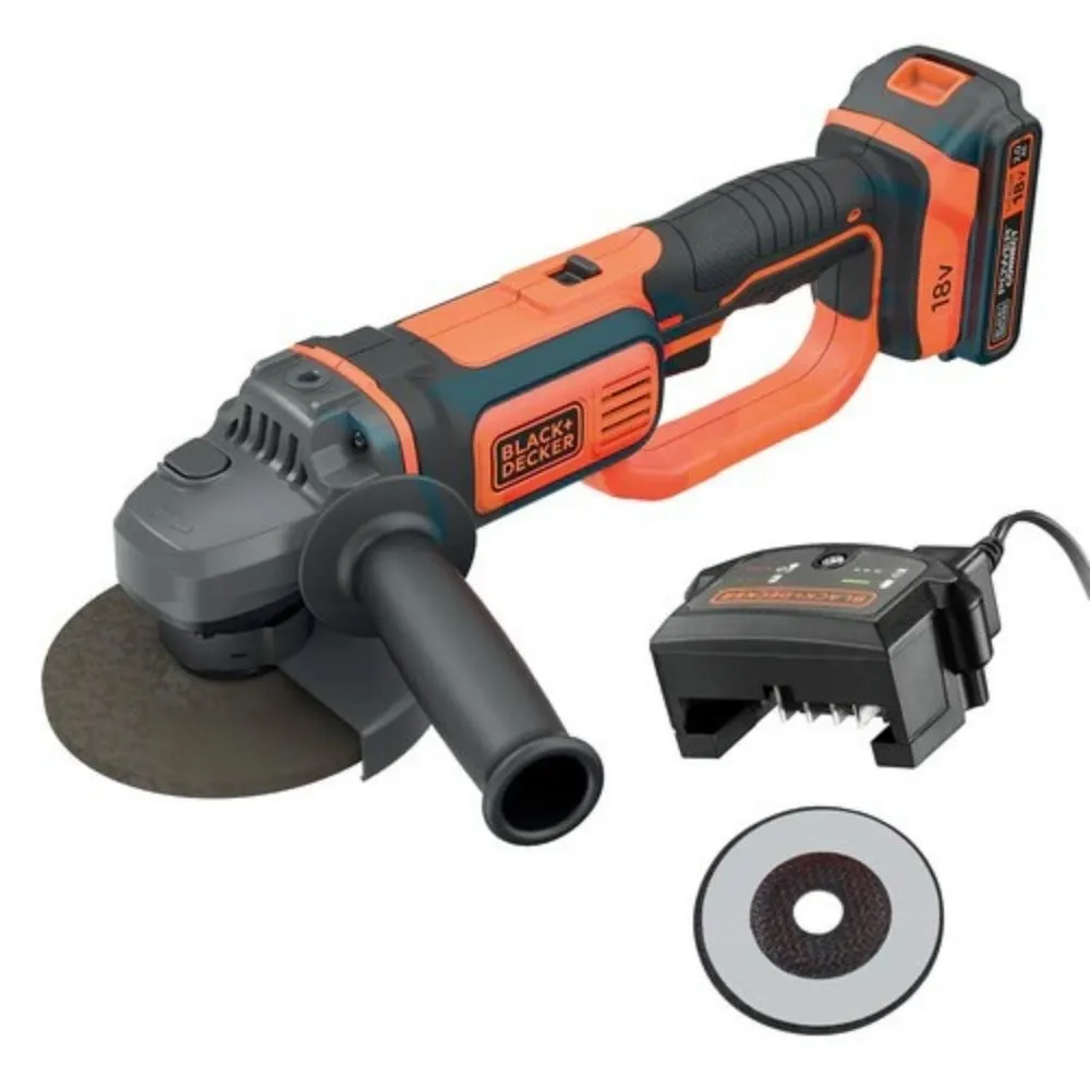 Black & Decker 18V Grinder (with 2Ah battery, 400mA Charger and 3 Discs in a carton)