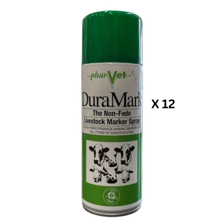 Duramark Marking Spray 400ml Green X 12 
