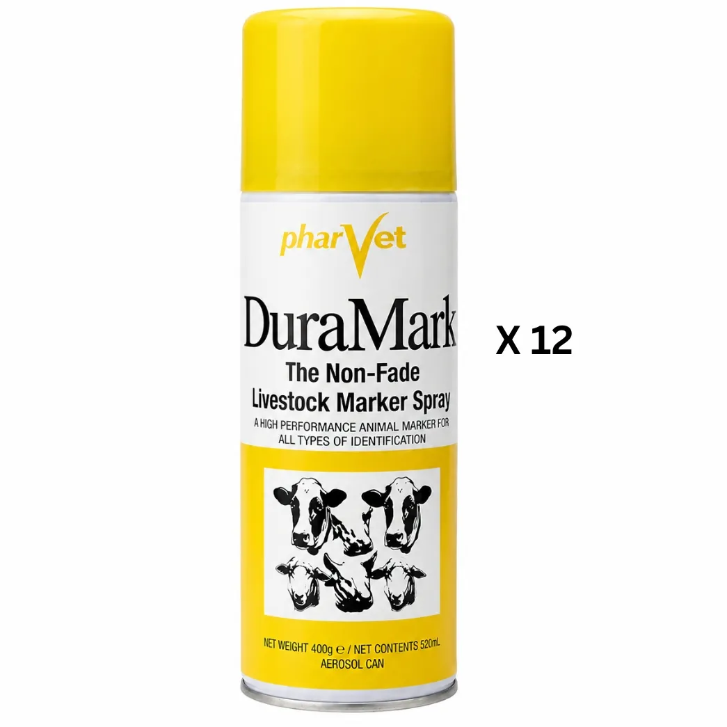 Duramark Marking Spray 400ml Yellow X 12 