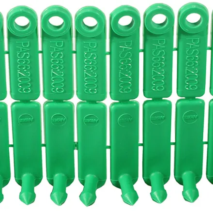 Ear tag lamb green numbered  pk 100
