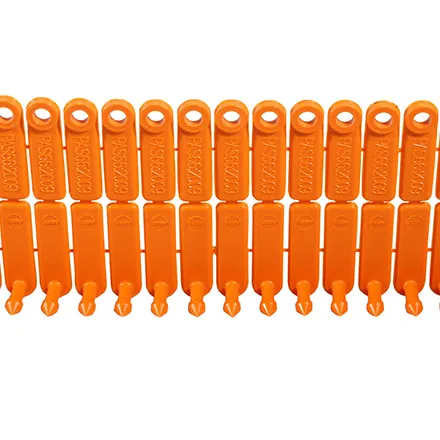 Ear tag lamb orange numbered 100 pack