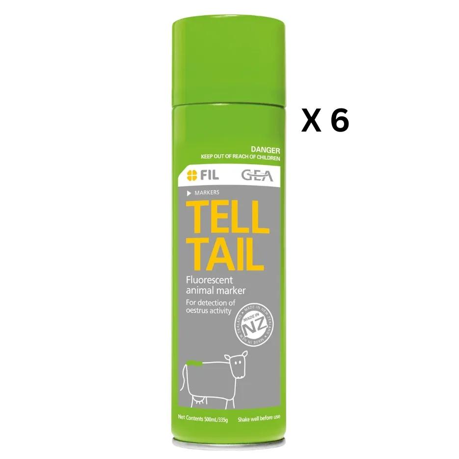 Tell Tail Spray On Tail Paint 500ml Green X 6