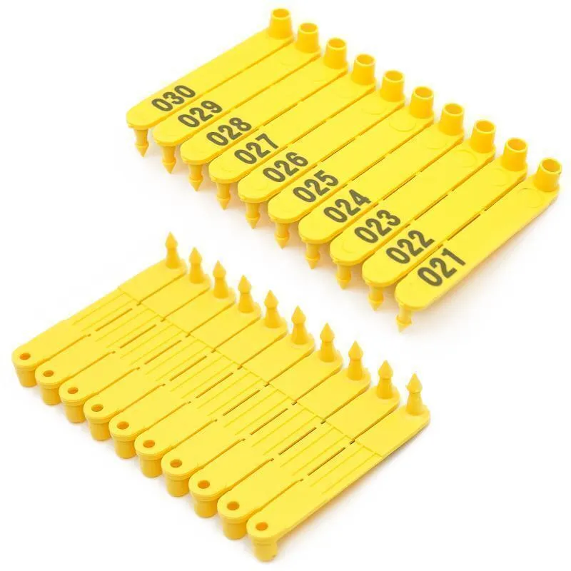 Ear tag lamb Yellow numbered pk 100